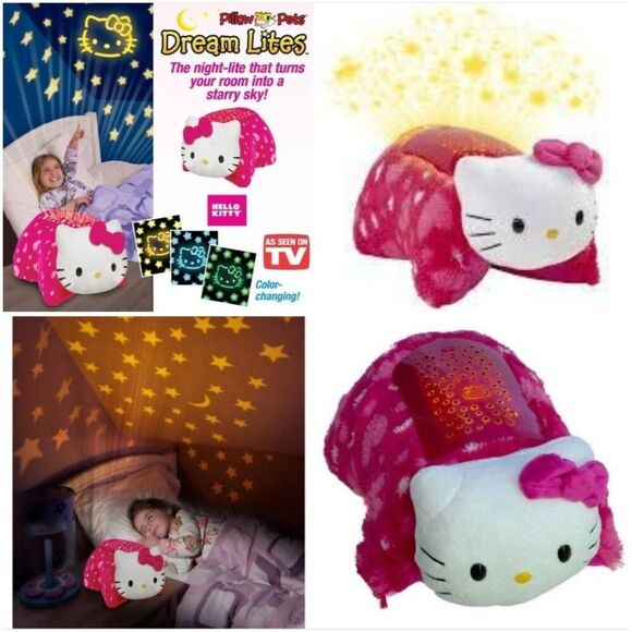 Hello Kitty Pillow Pets Dream Lites Night Light 13" Stuffed Animal Plush Toy - Picture 2 of 8